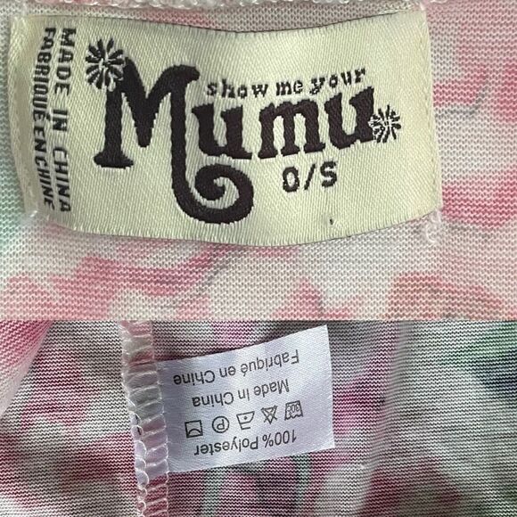 SHOW ME YOUR MUMU Bree Garden Of Bloom Floral Print Robe White Pink OS - Picture 13 of 13
